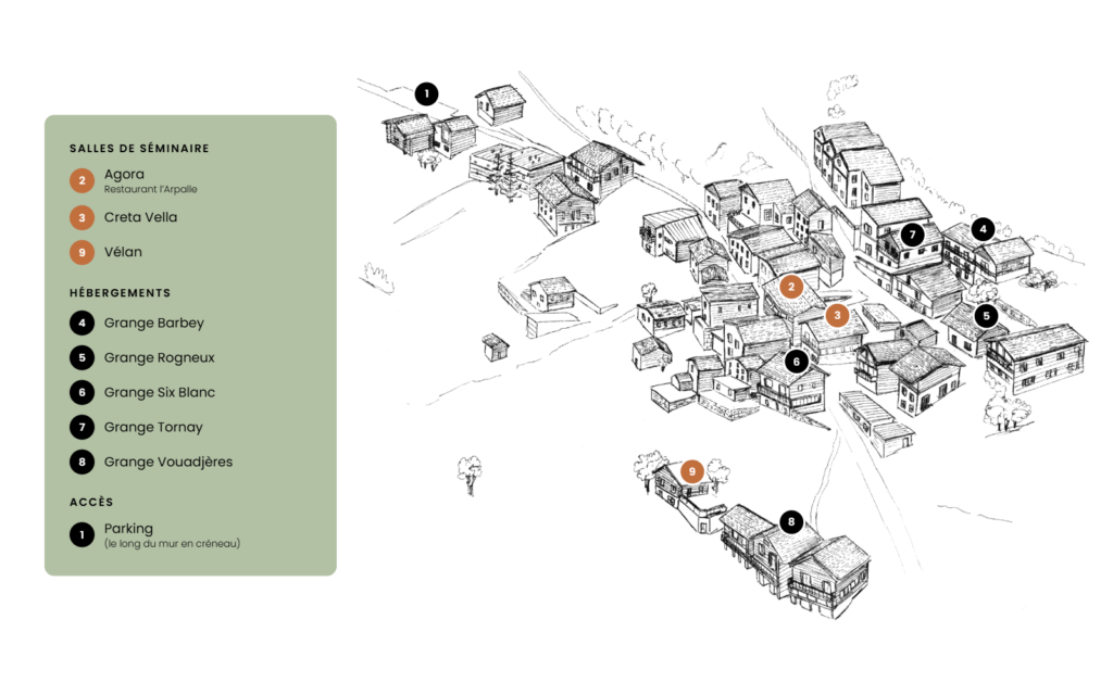 Village de Commeire_FR Village de Commeire, plan d'ensemble